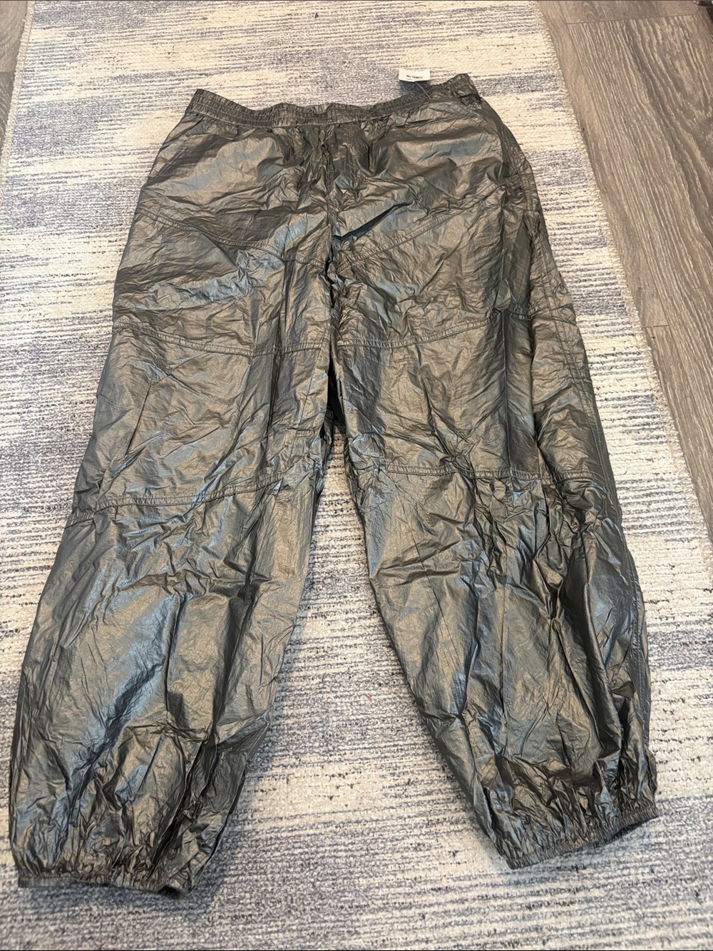Free People Kids Black Shiny Jogger Pants